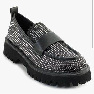 Karl Lagerfeld Grady‎ Embellished Loafer platform Y2K womens sz 8